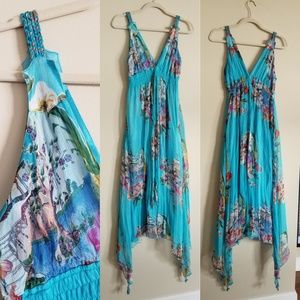 Blue Floral Maxi Dress